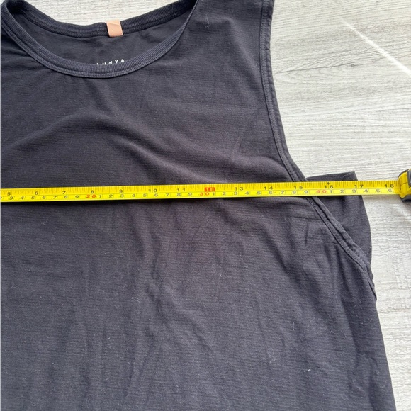 Lunya Restore Muscle Tank Sleep Shirt Size Small Black Sleeveless Top - Picture 4 of 7
